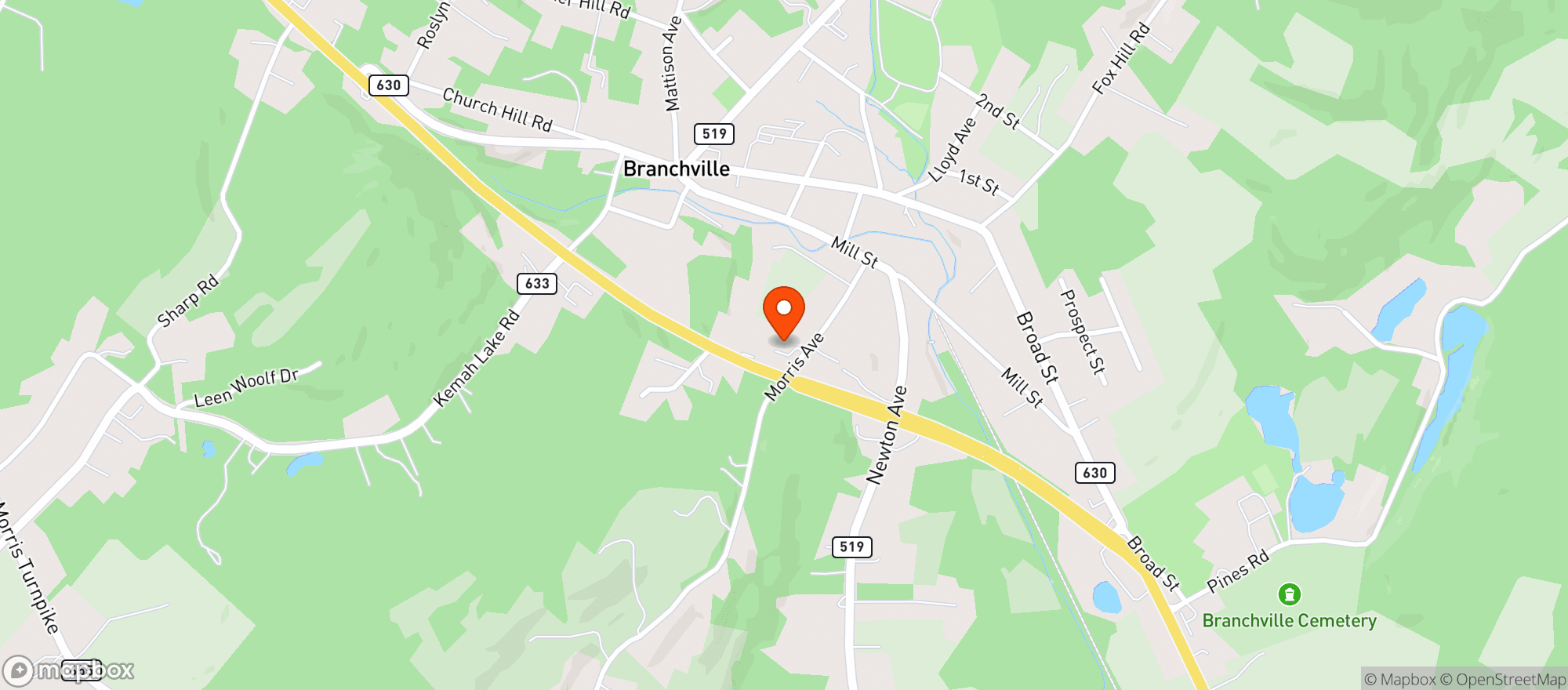 Map showing George S Wine & Spirit Ga