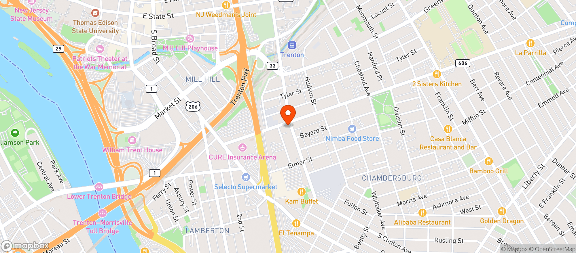 Map showing M&D LIQUORS