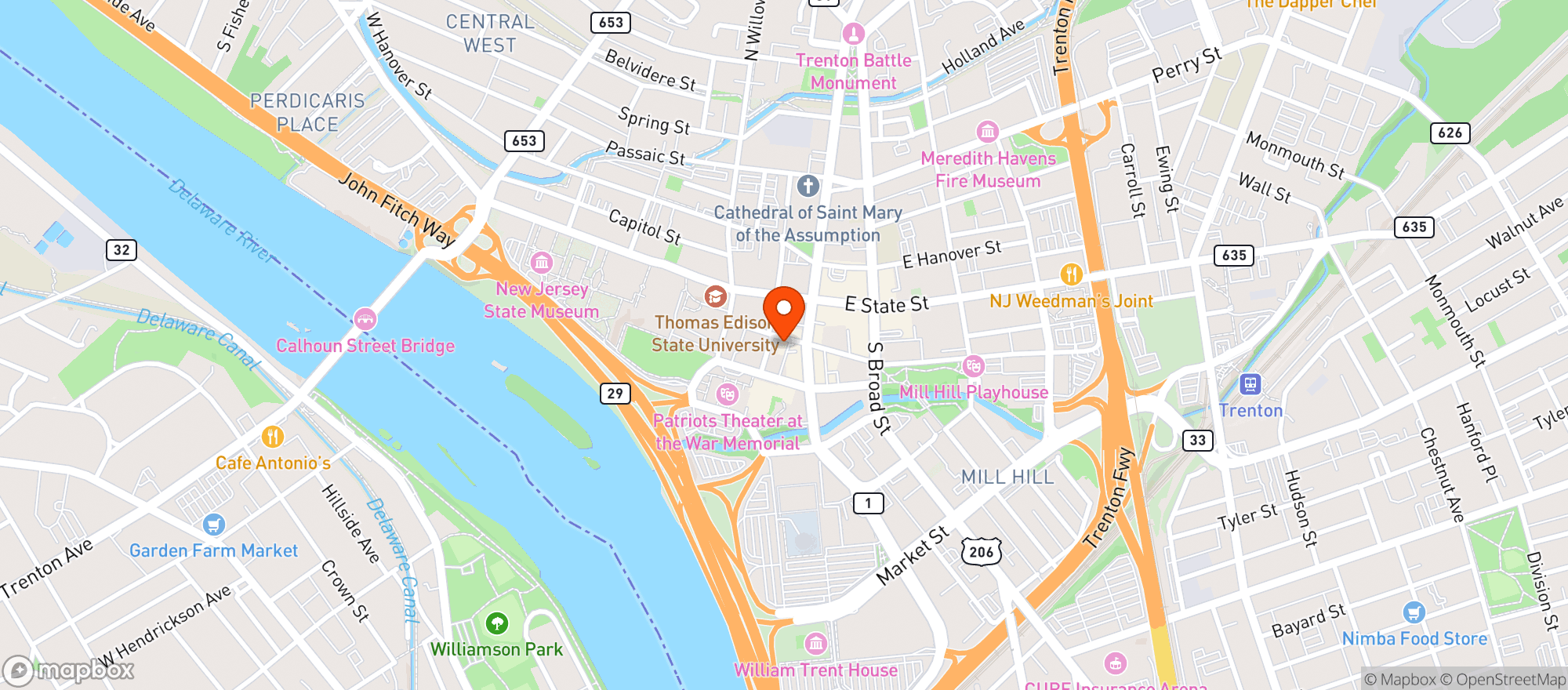 Map showing 1911 Smokehouse Bbq