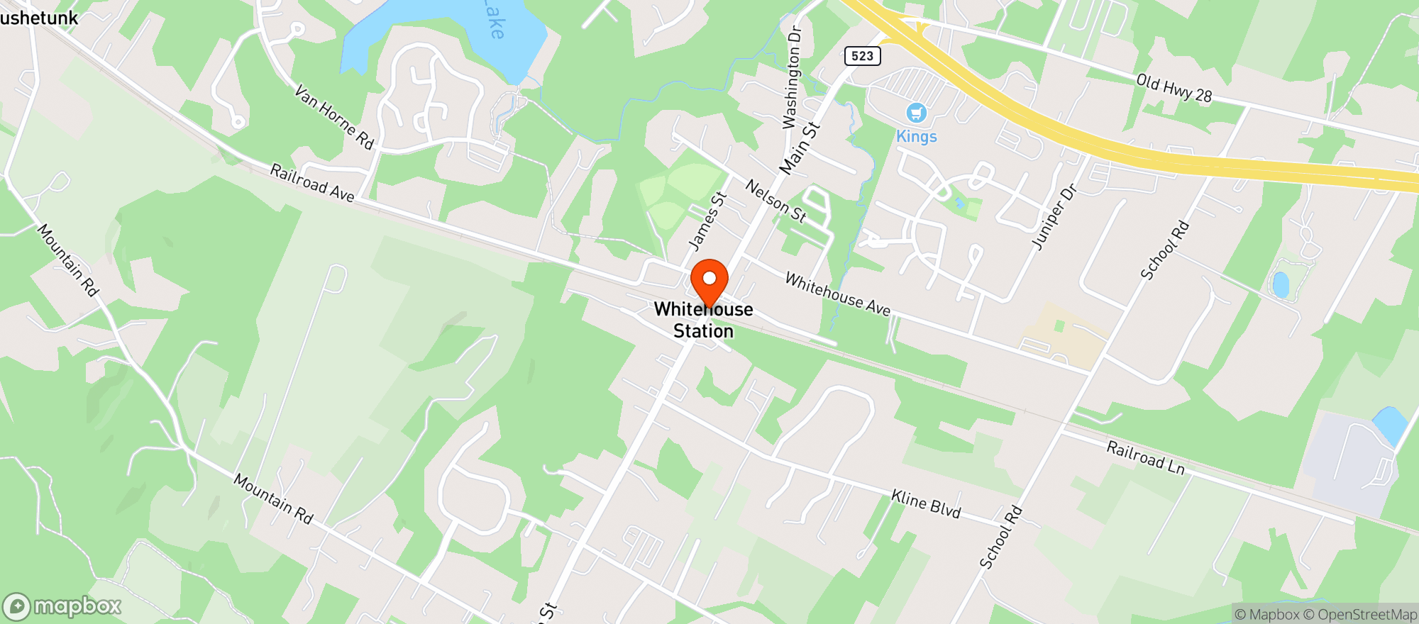 Map showing Readington Wine & Spirits