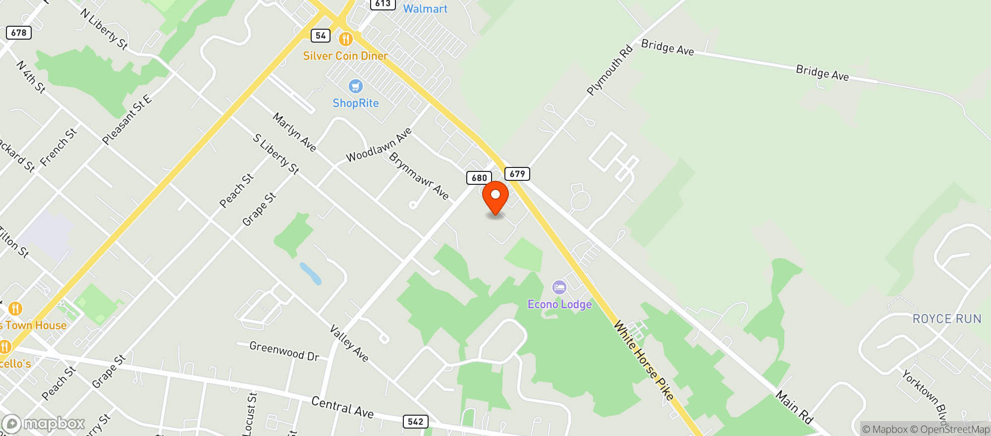Map showing Buy Rite (Hammonton)