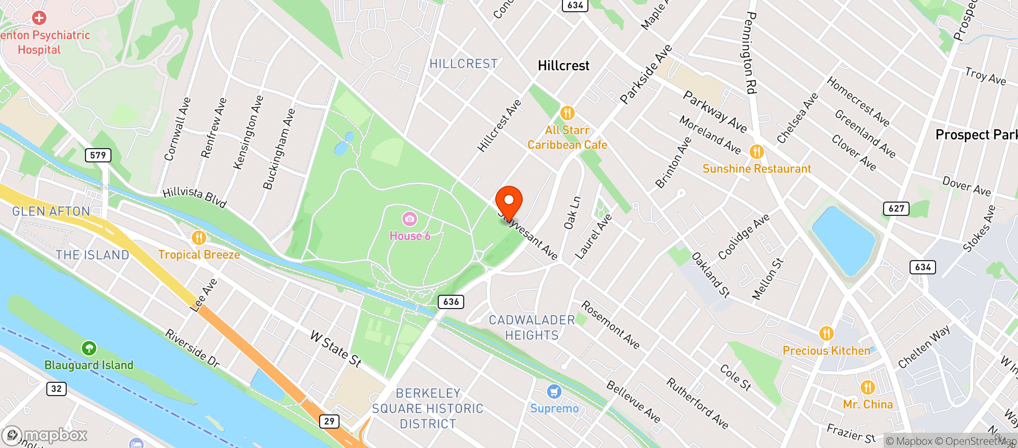 Map showing CIRCLE CONVENIENCE STORE