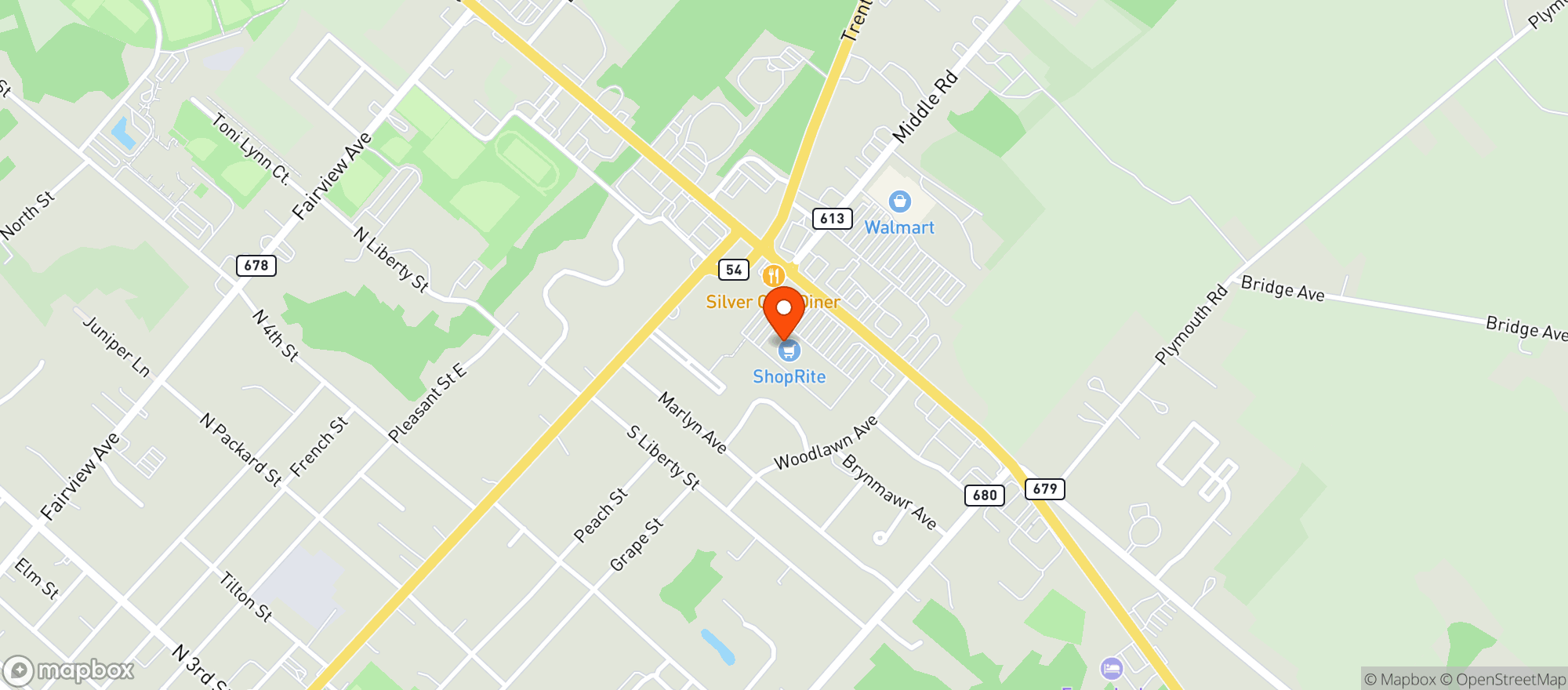 Map showing Joe Canal's (Hammonton)