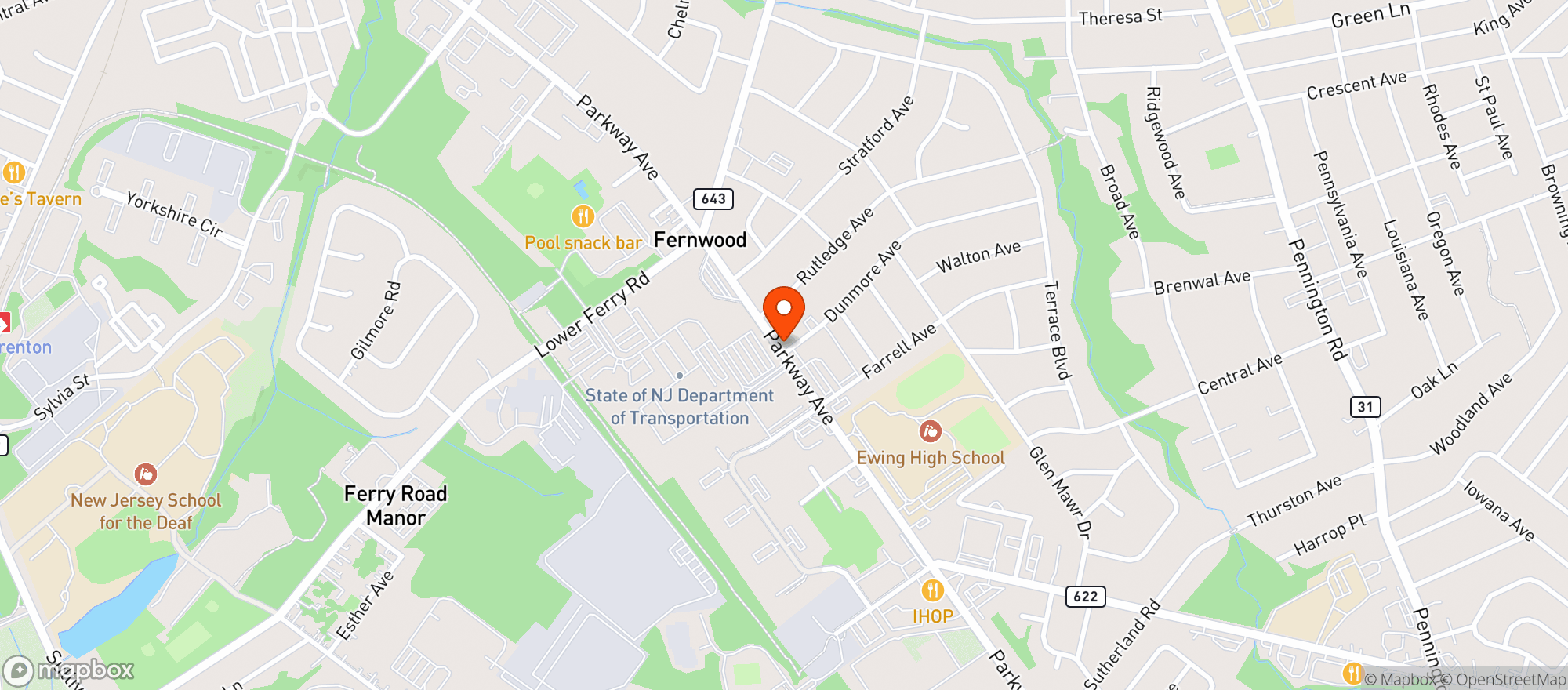 Map showing Liberty Liquors
