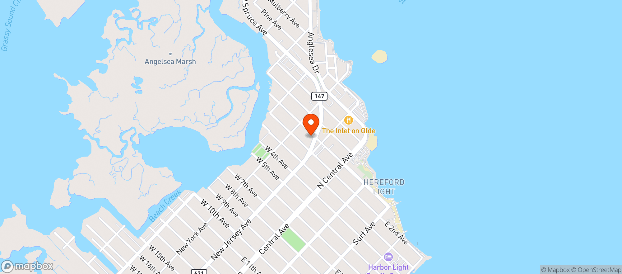 Map showing Anglesea Pub