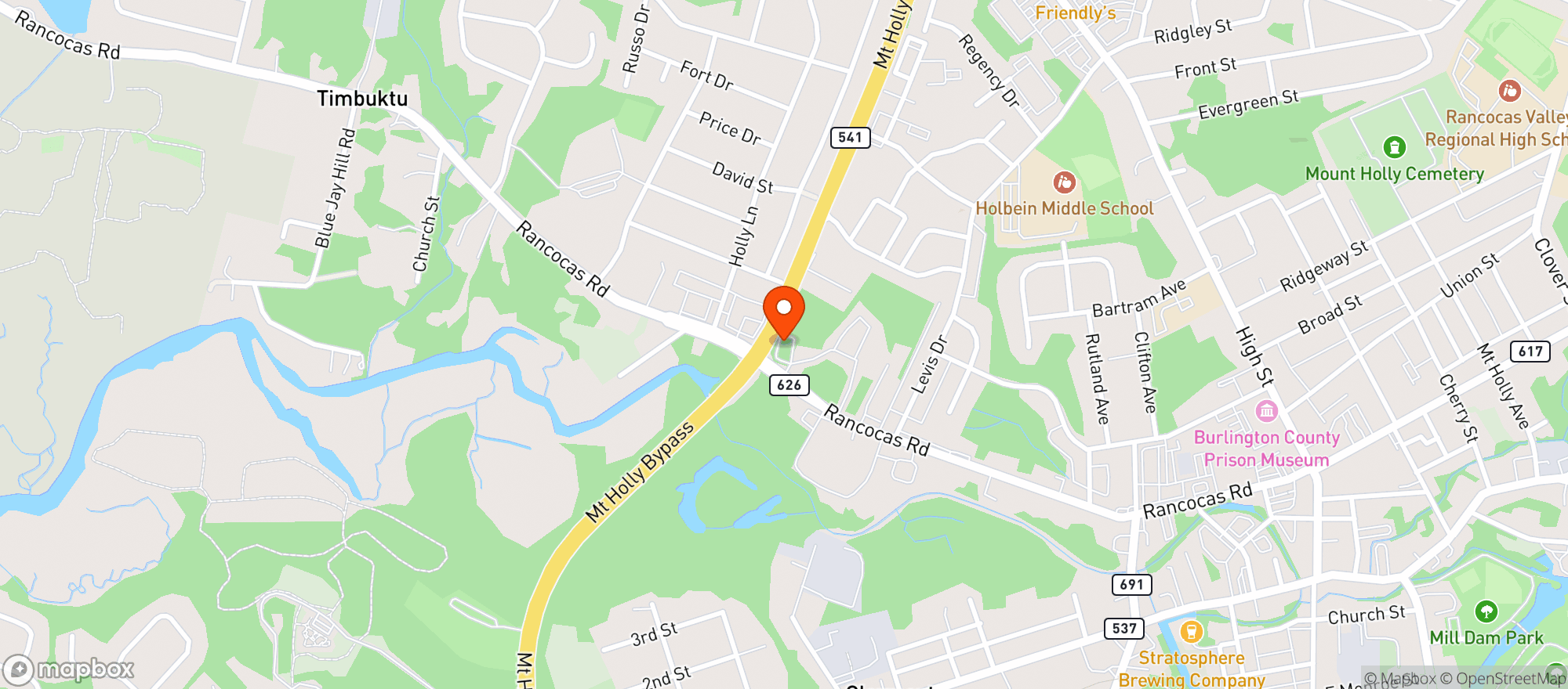 Map showing Rancocas Wine & Spirits
