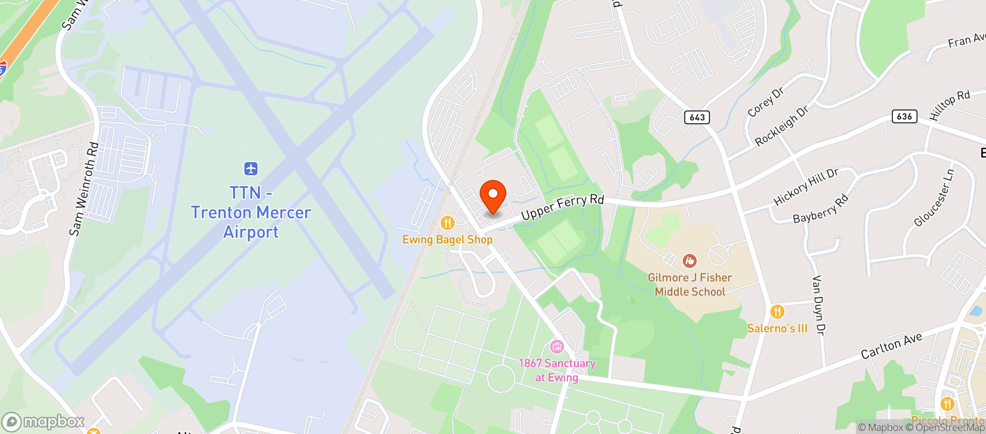 Map showing Metro Grill