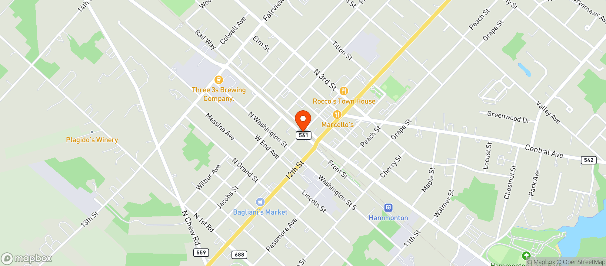 Map showing Railroad Bar & Grill