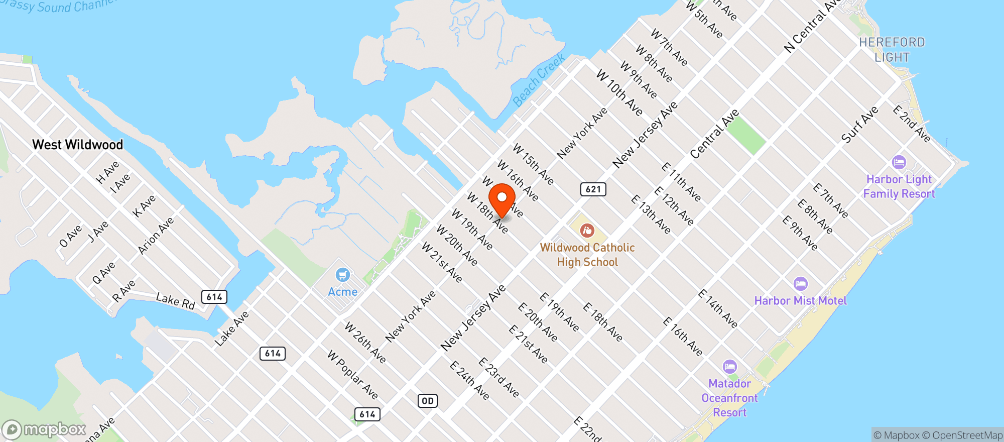 Map showing Bubbas Liquor Store
