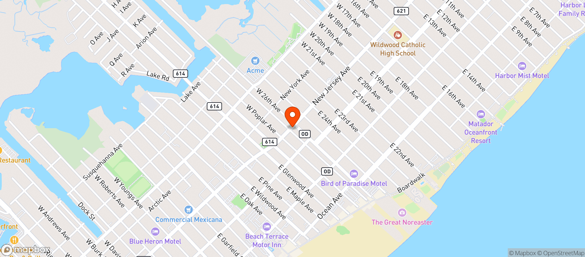 Map showing GREENS LIQUOR