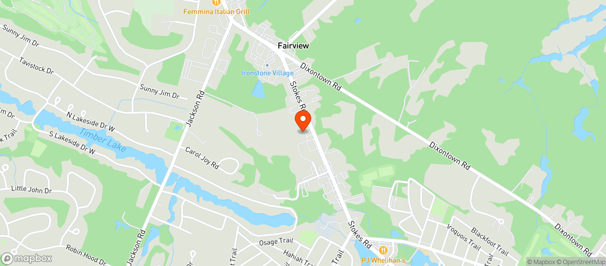 Map showing Otts Restaurant