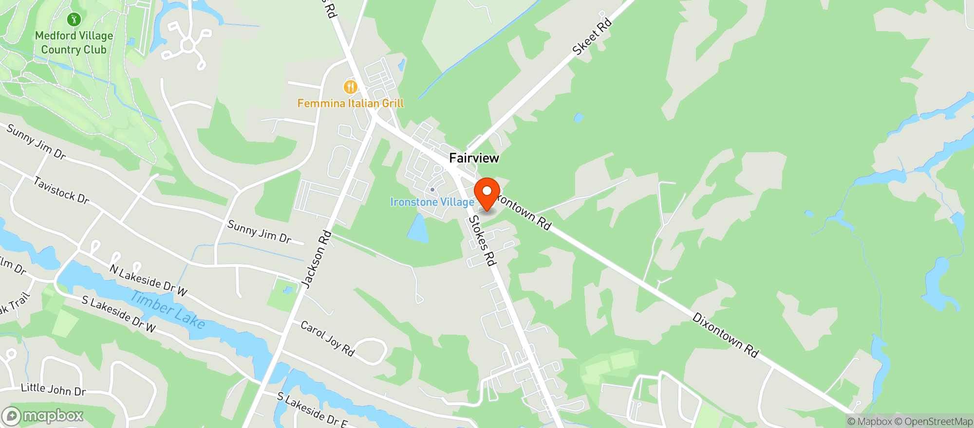 Map showing Old Nelson Food Company