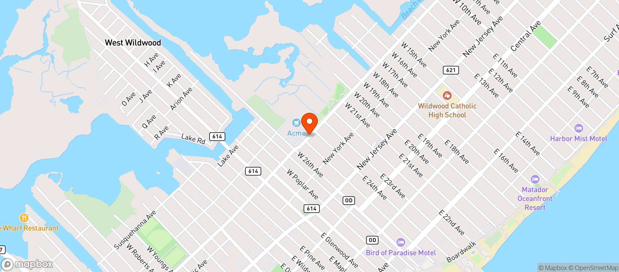 Map showing Acme Market