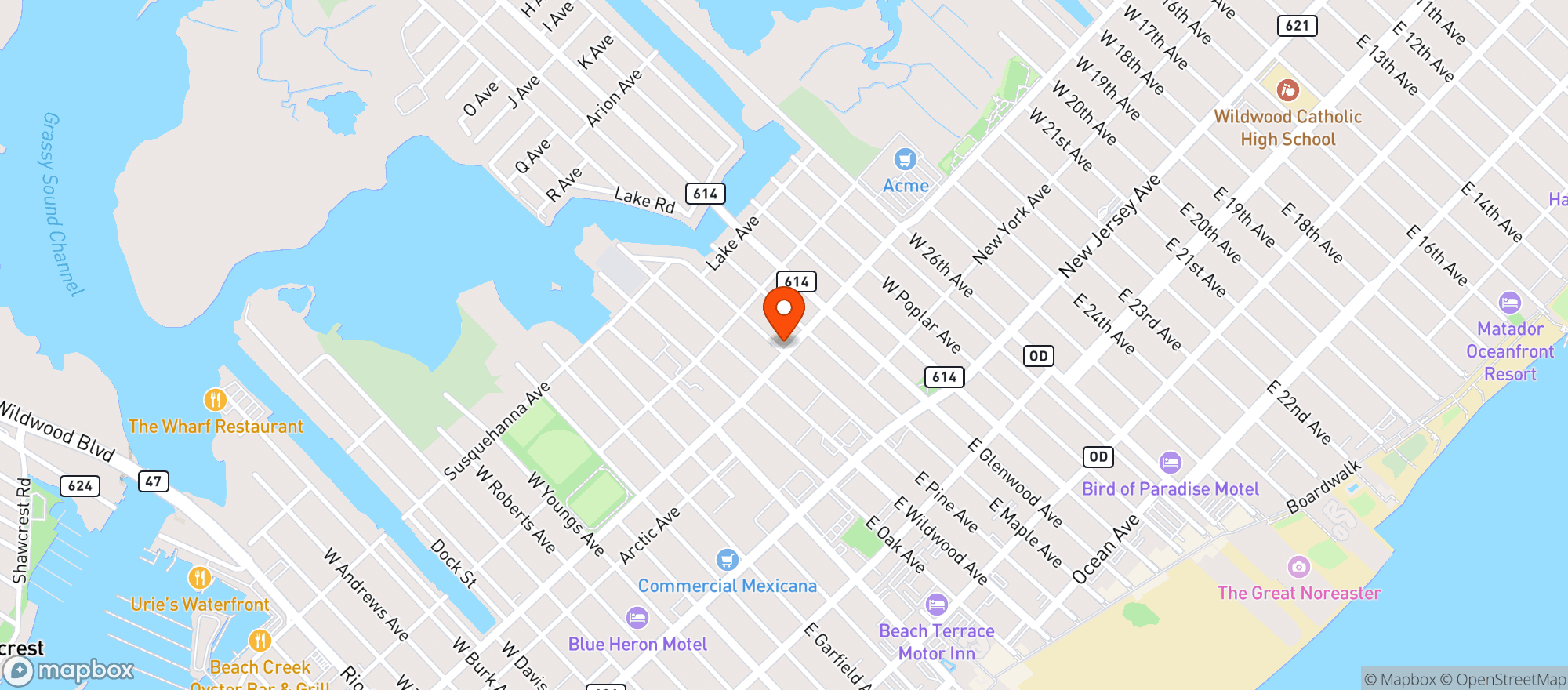 Map showing Firehouse Tavern