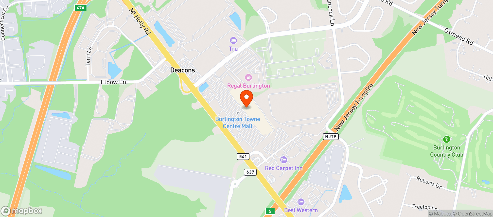 Map showing Target