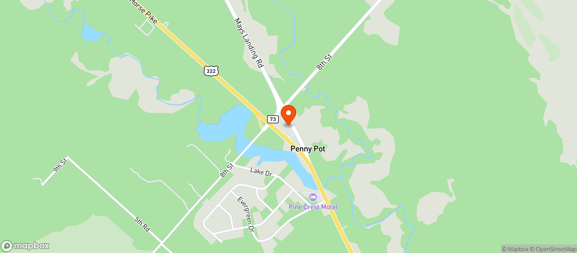 Map showing Harley Dawn Diner