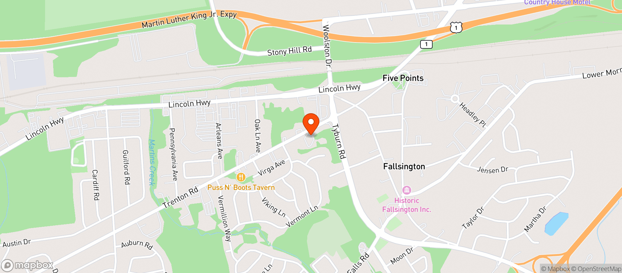 Map showing Trenton Road Take Out
