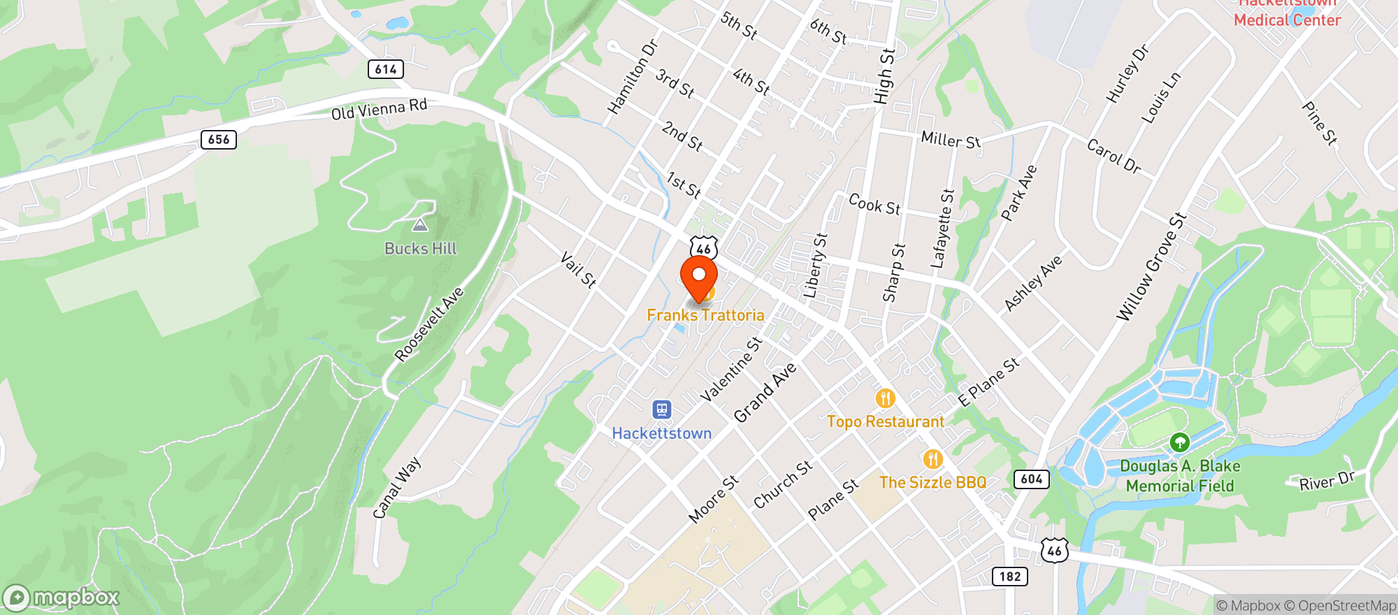 Map showing Shoprite Hacketstown 895