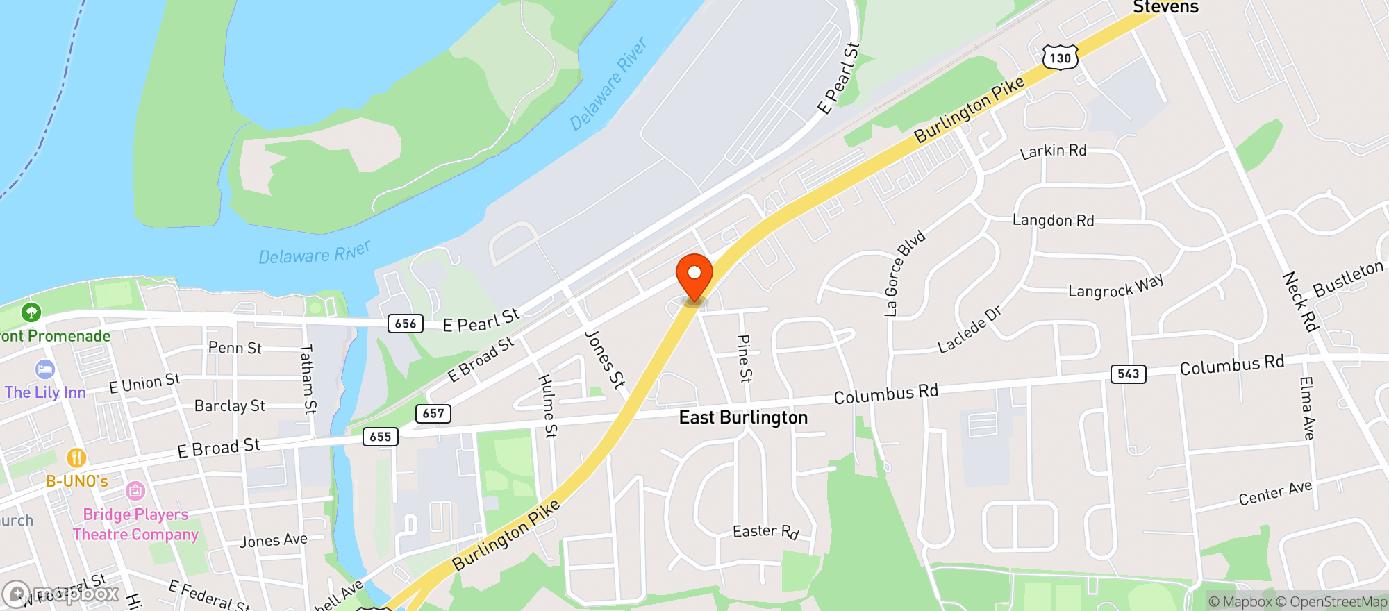Map showing H M Liquors (Olivers)