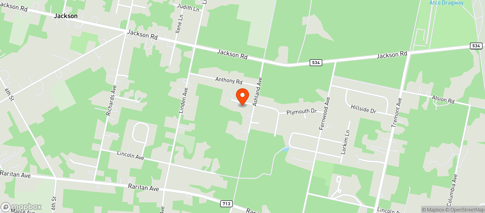 Map showing Acquired Antiques & Collectibles