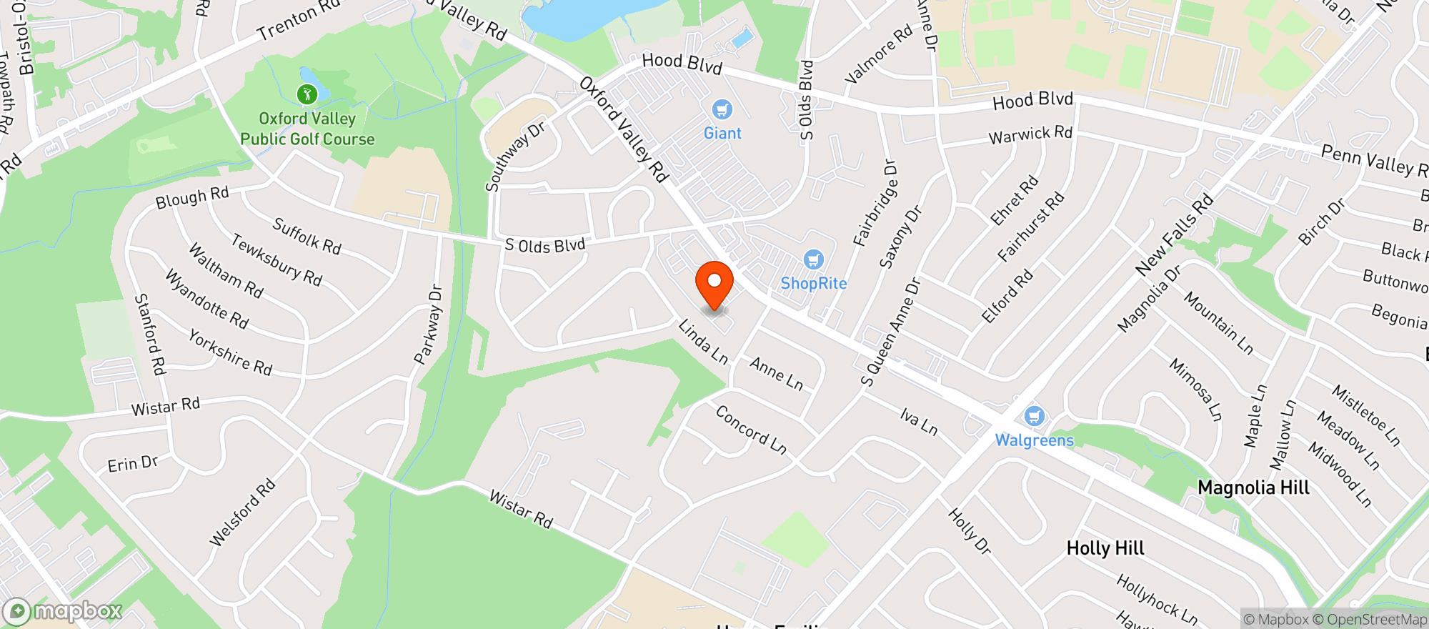 Map showing Pat Deon-Fairless Hills