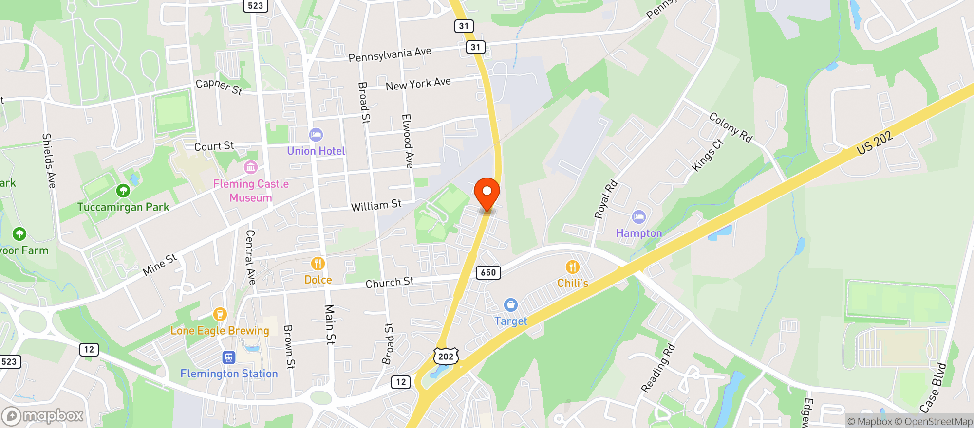 Map showing CHIMNEY ROCK INN