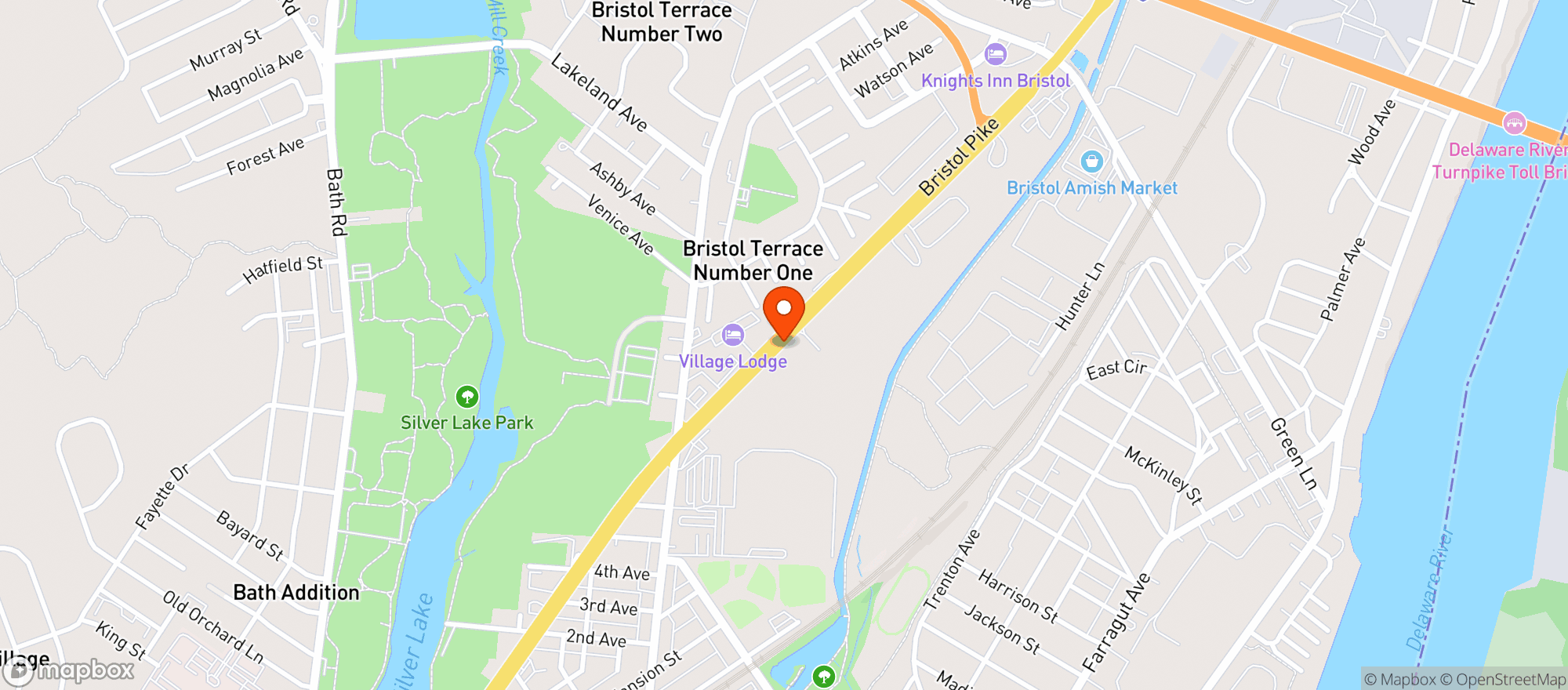 Map showing Bristol Beer Company