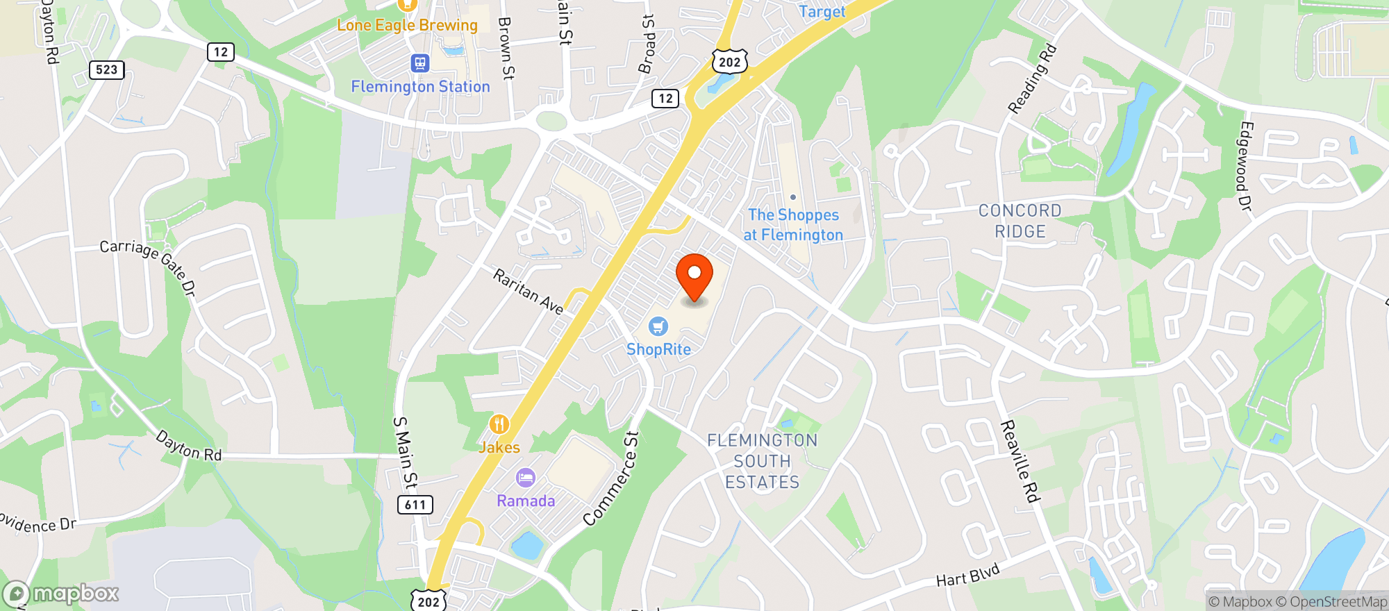 Map showing Shoprite