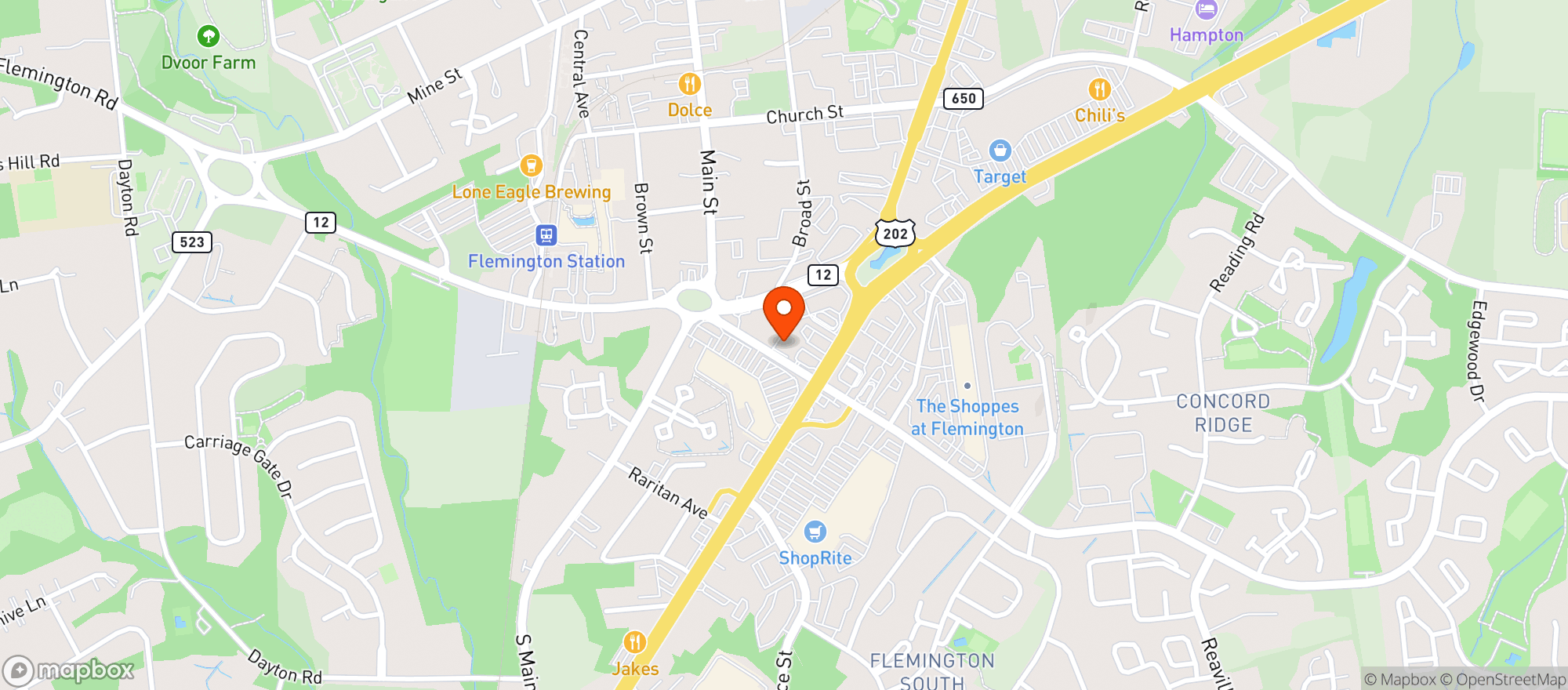 Map showing Central Liquors