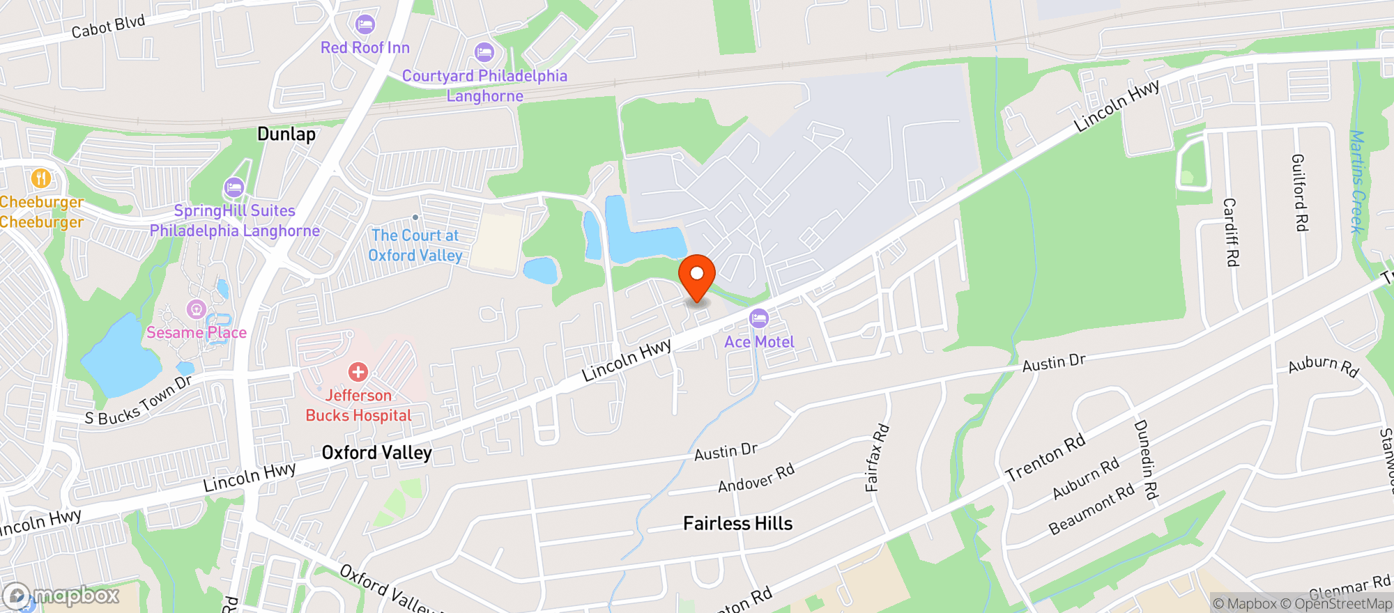 Map showing ONE STOP SMOKE & VAPE