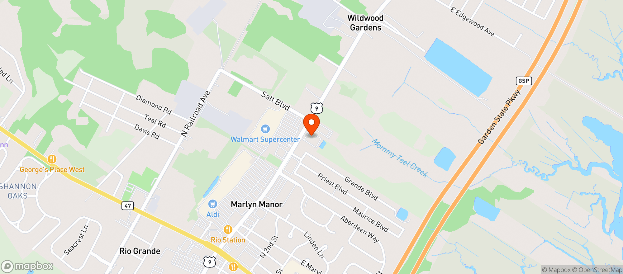 Map showing Green Street Market