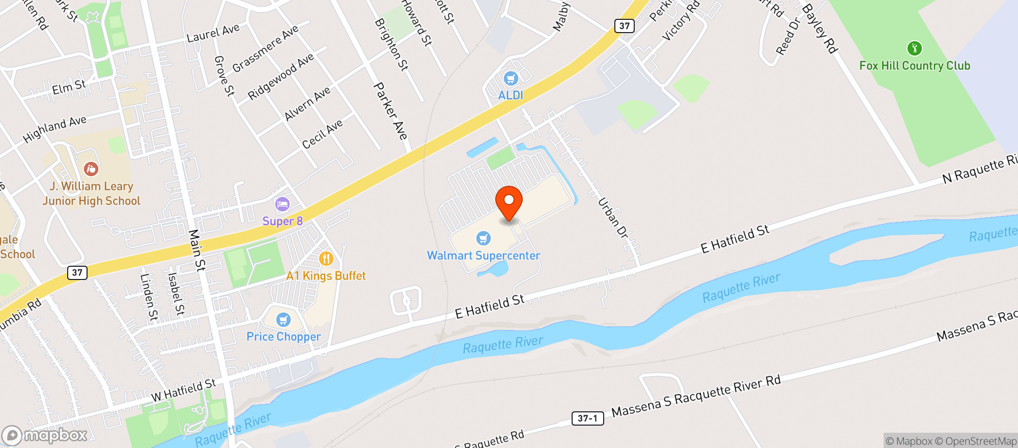 Map showing Walmart Supercenter