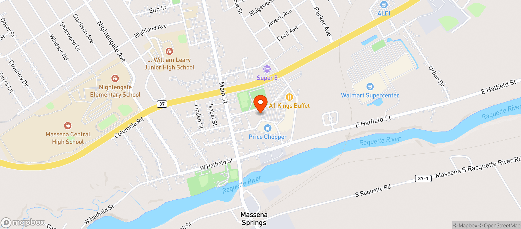Map showing Price Chopper
