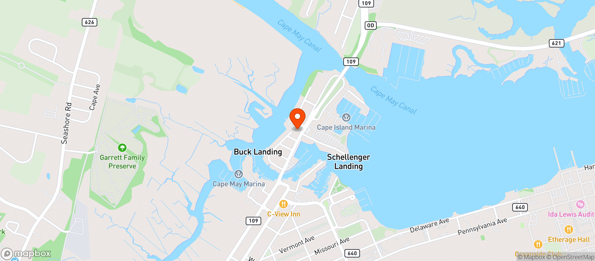 Map showing Lucky Bones Backwater Gri