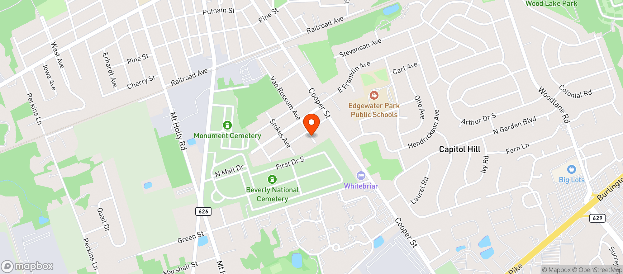 Map showing Cramp'S Liq Store