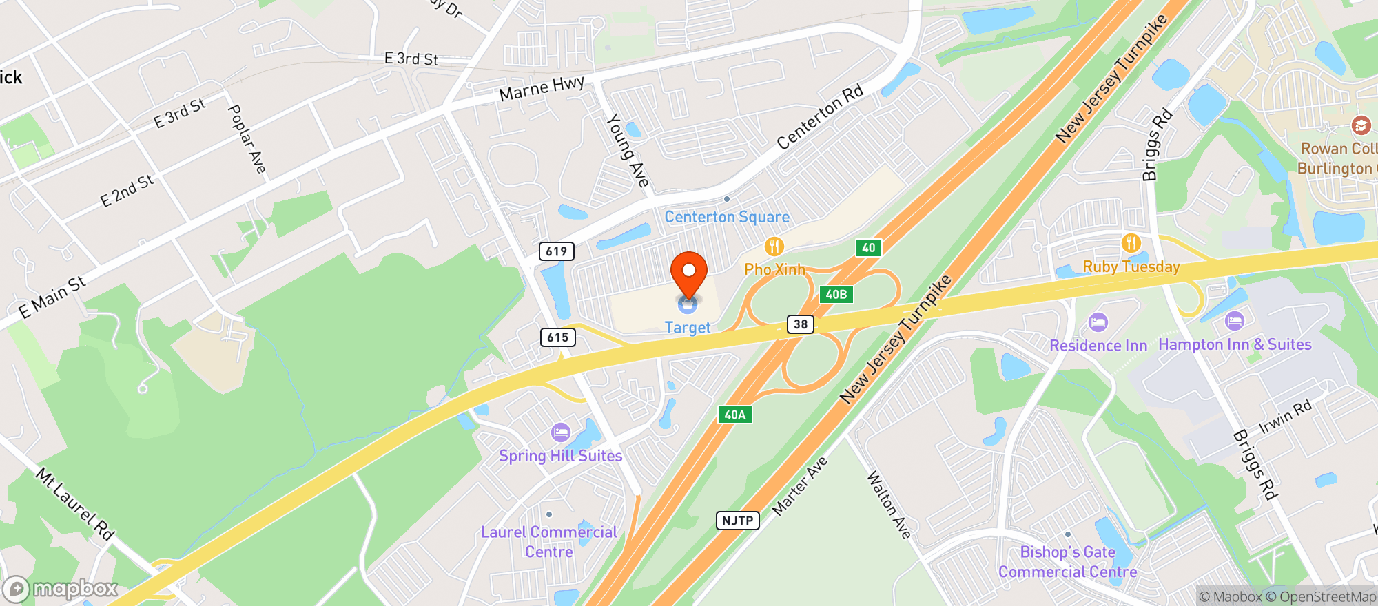 Map showing Target