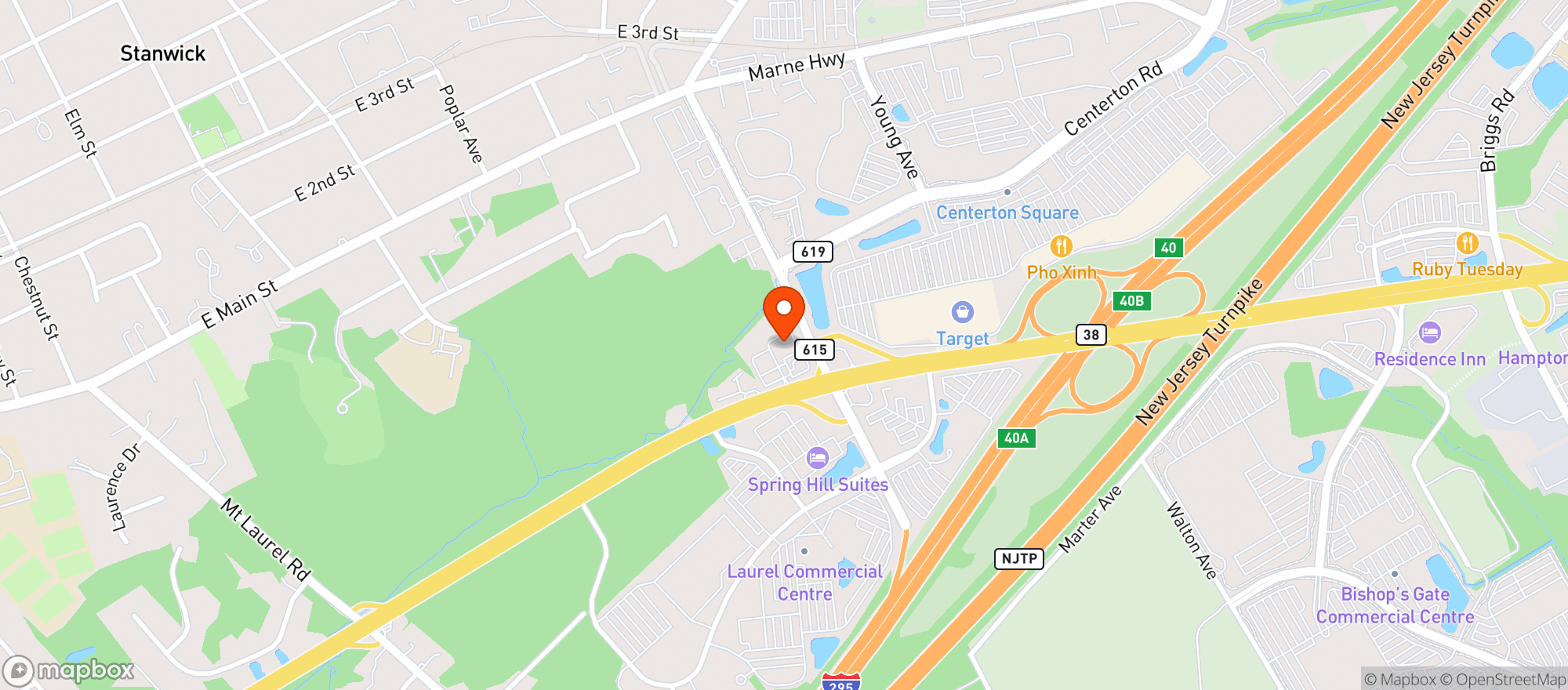 Map showing Martins Liquors