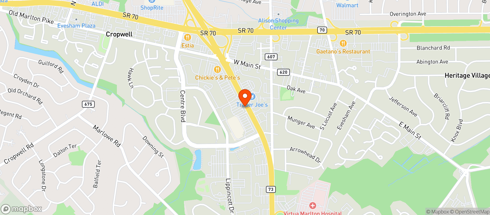 Map showing Sprouts Farmers Market