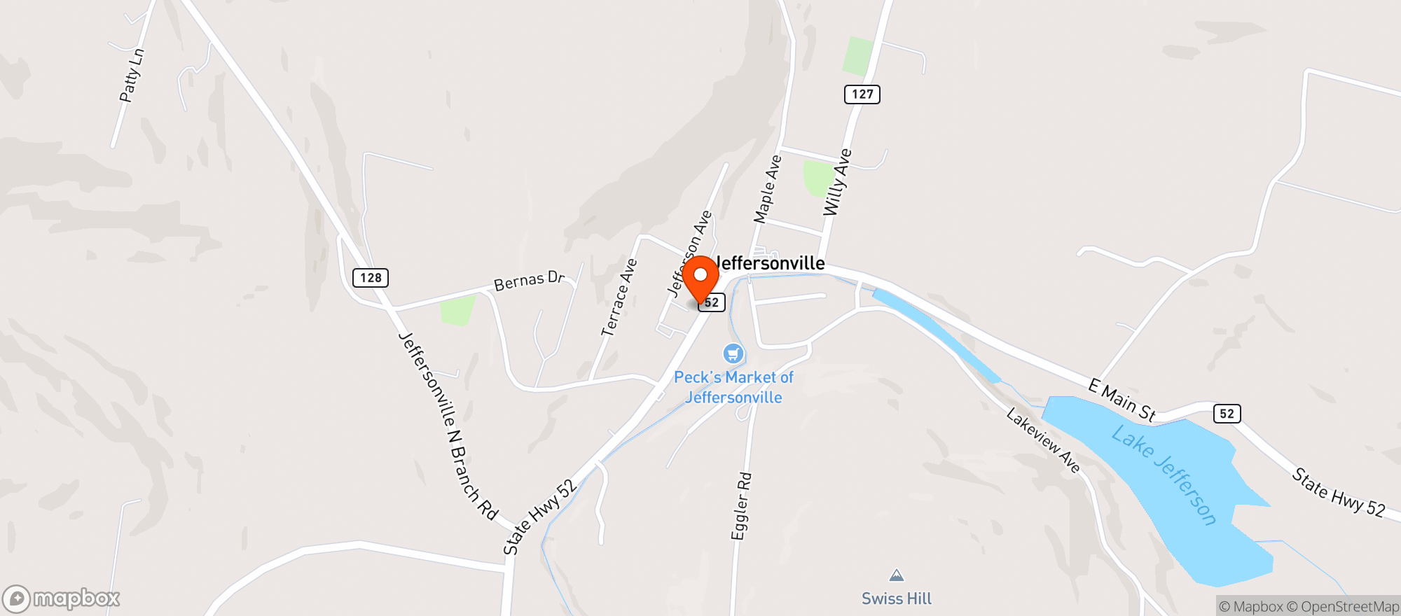 Map showing Sullivan Sundries