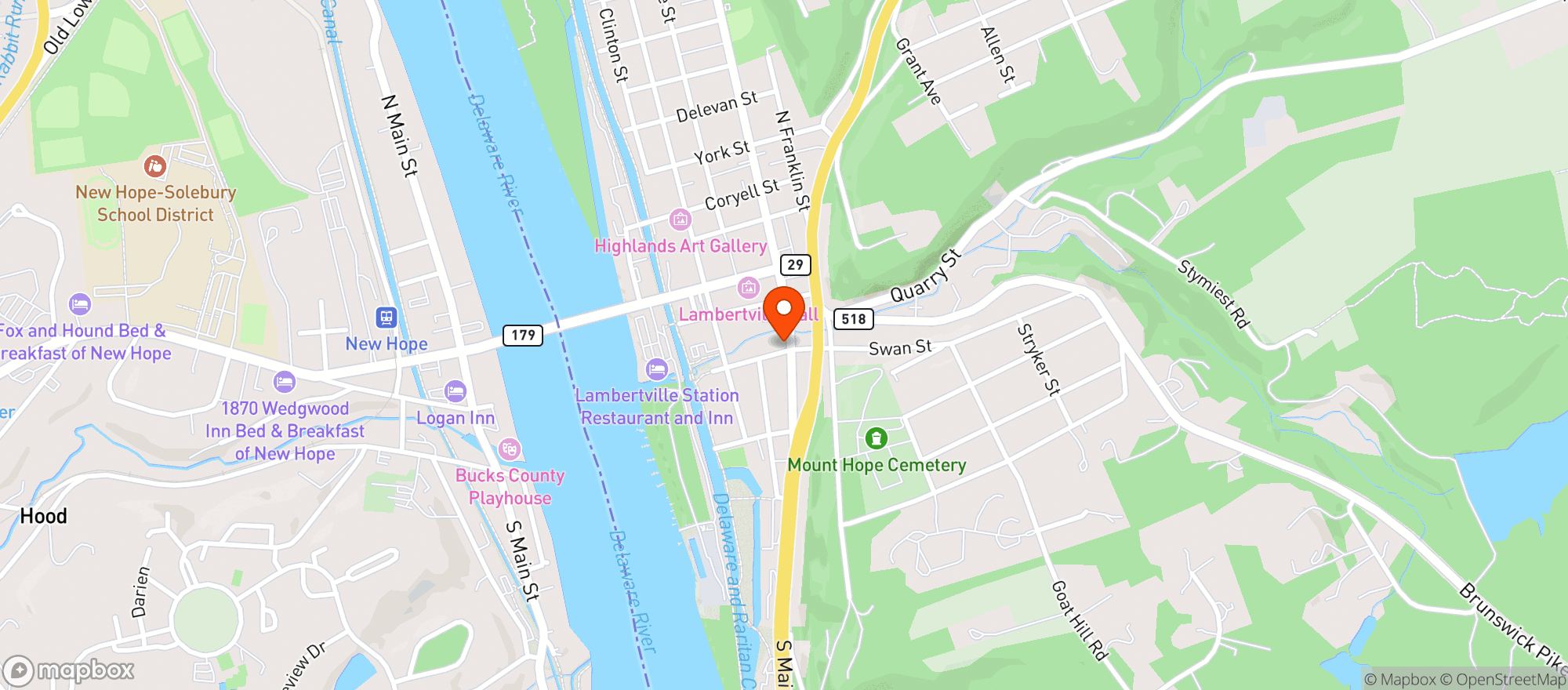 Map showing SWAN HOTEL