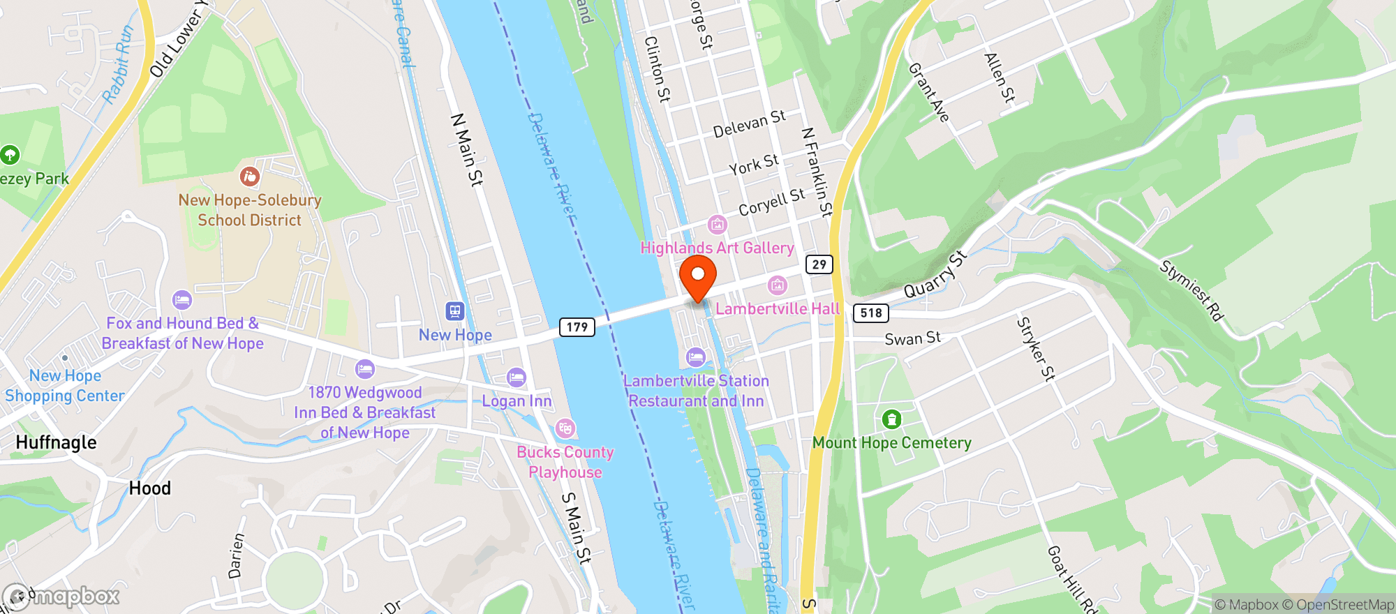 Map showing LAMBERTVILLE STATION