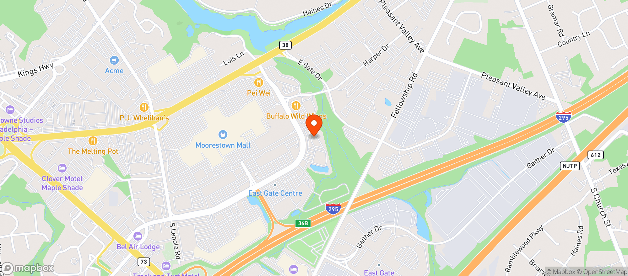 Map showing Vitamin Shoppe - Mount Laurel