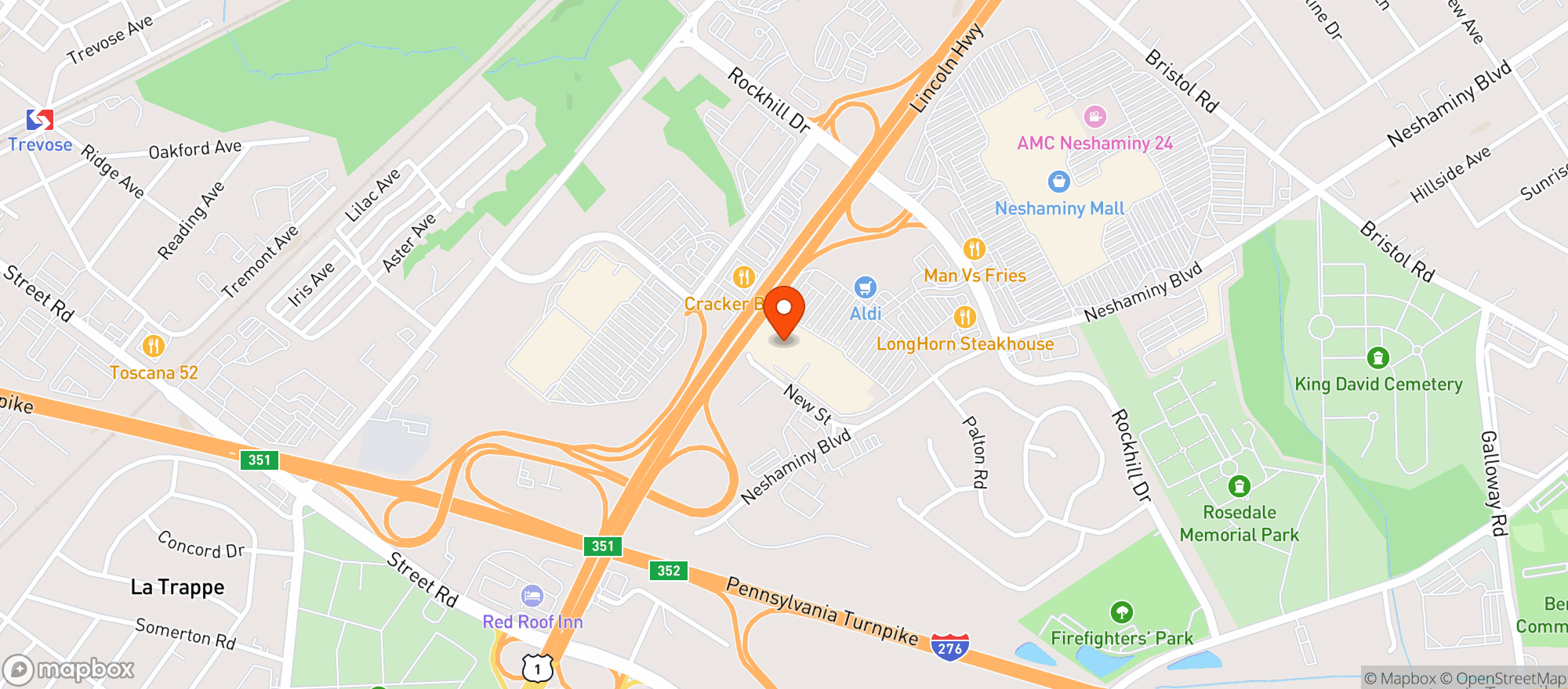 Map showing Target