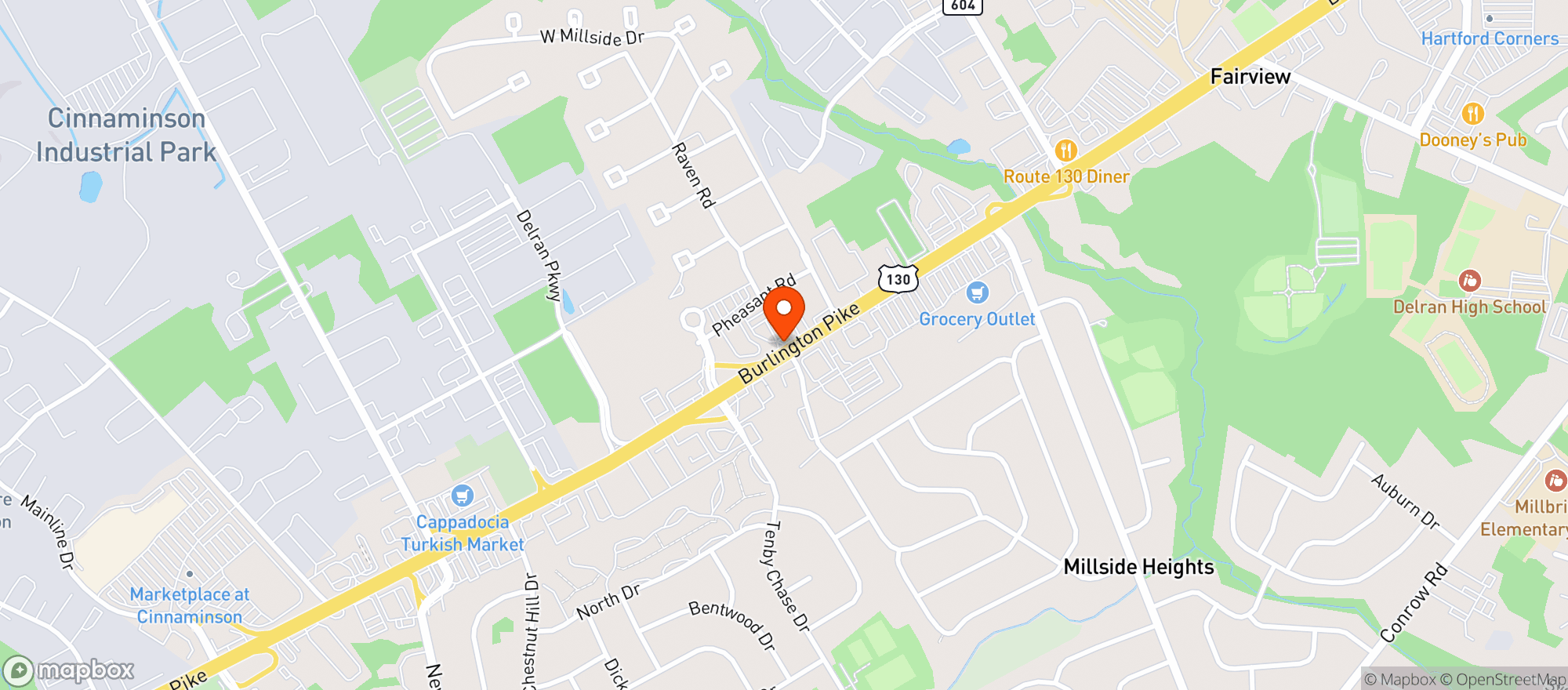 Map showing Target
