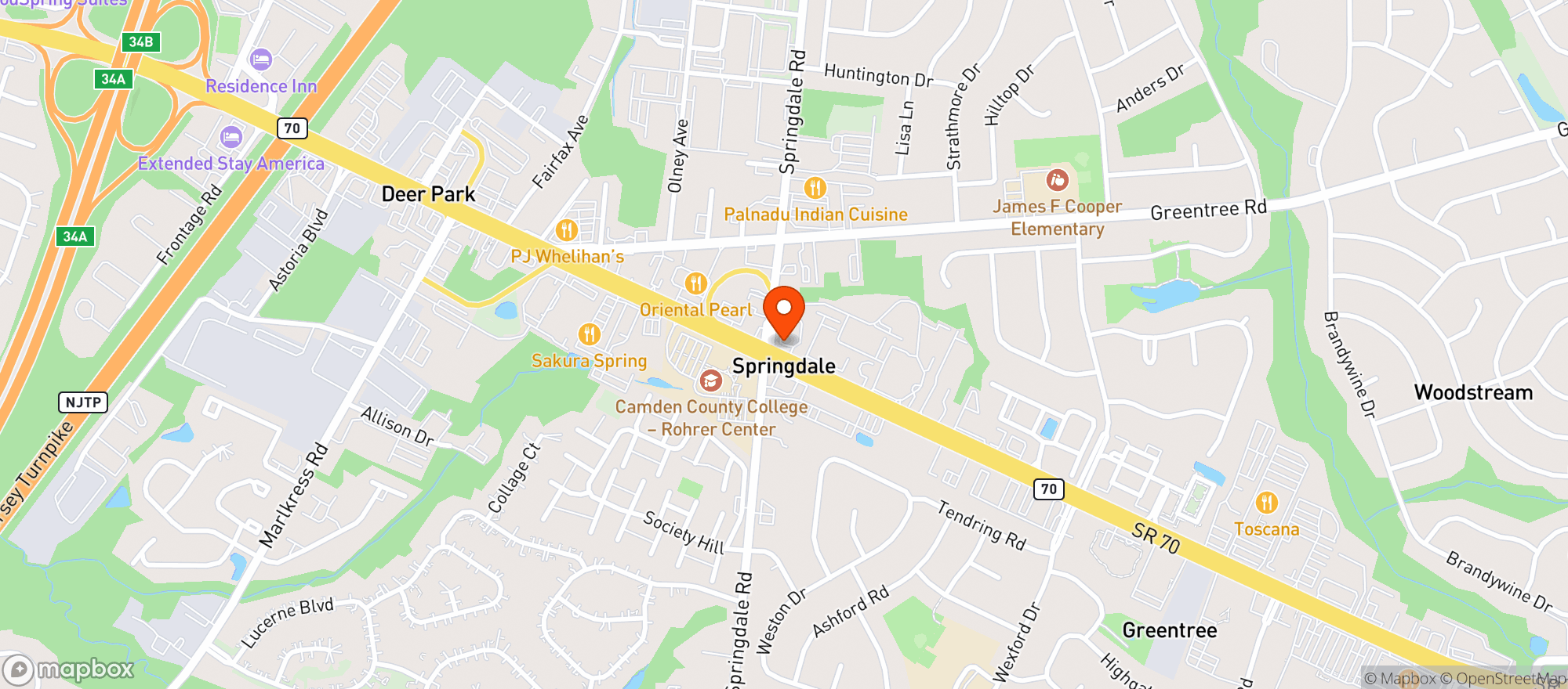 Map showing Trainos Liquor Store