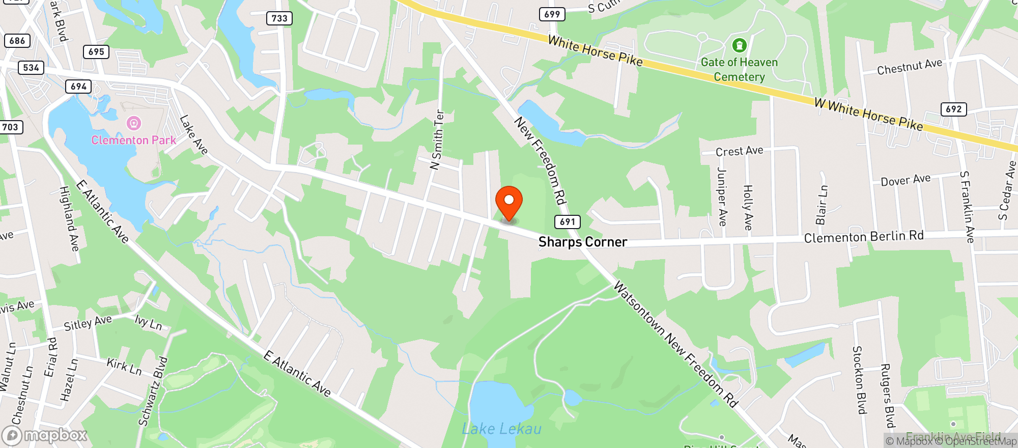 Map showing Gnc