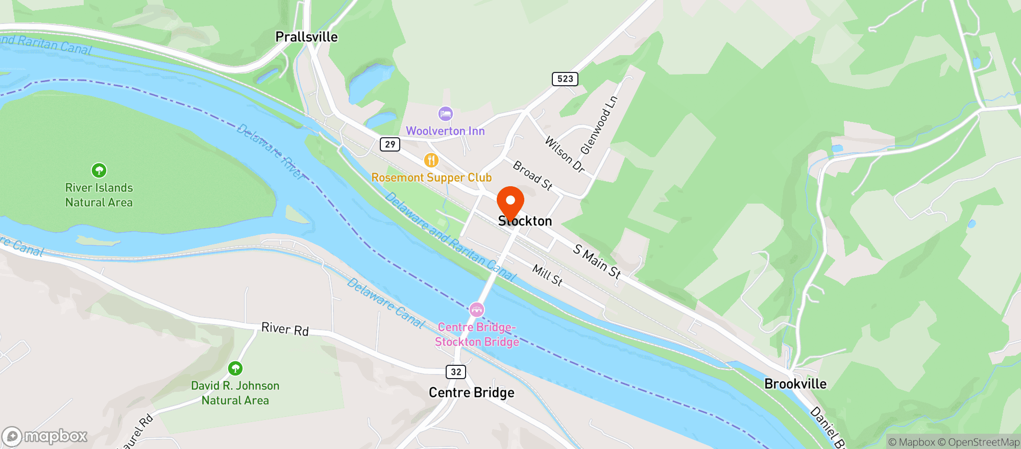 Map showing STOCKTON FINE WINES