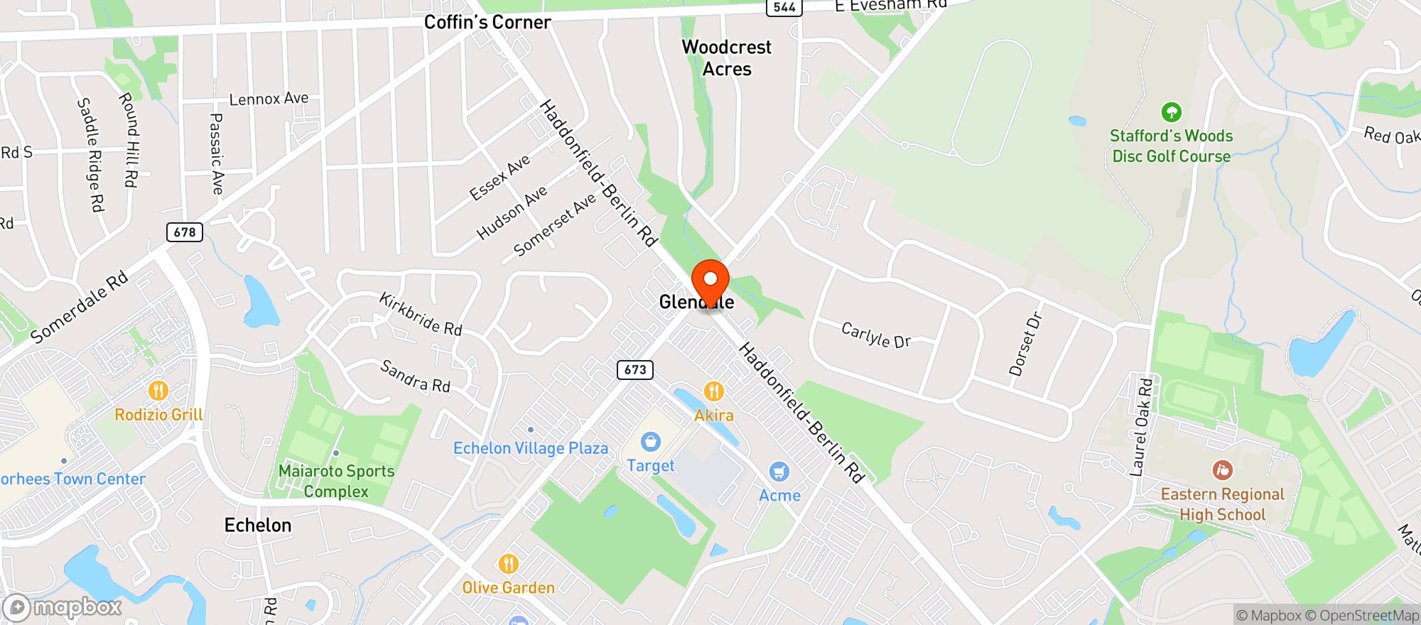 Map showing Wine Warehouse