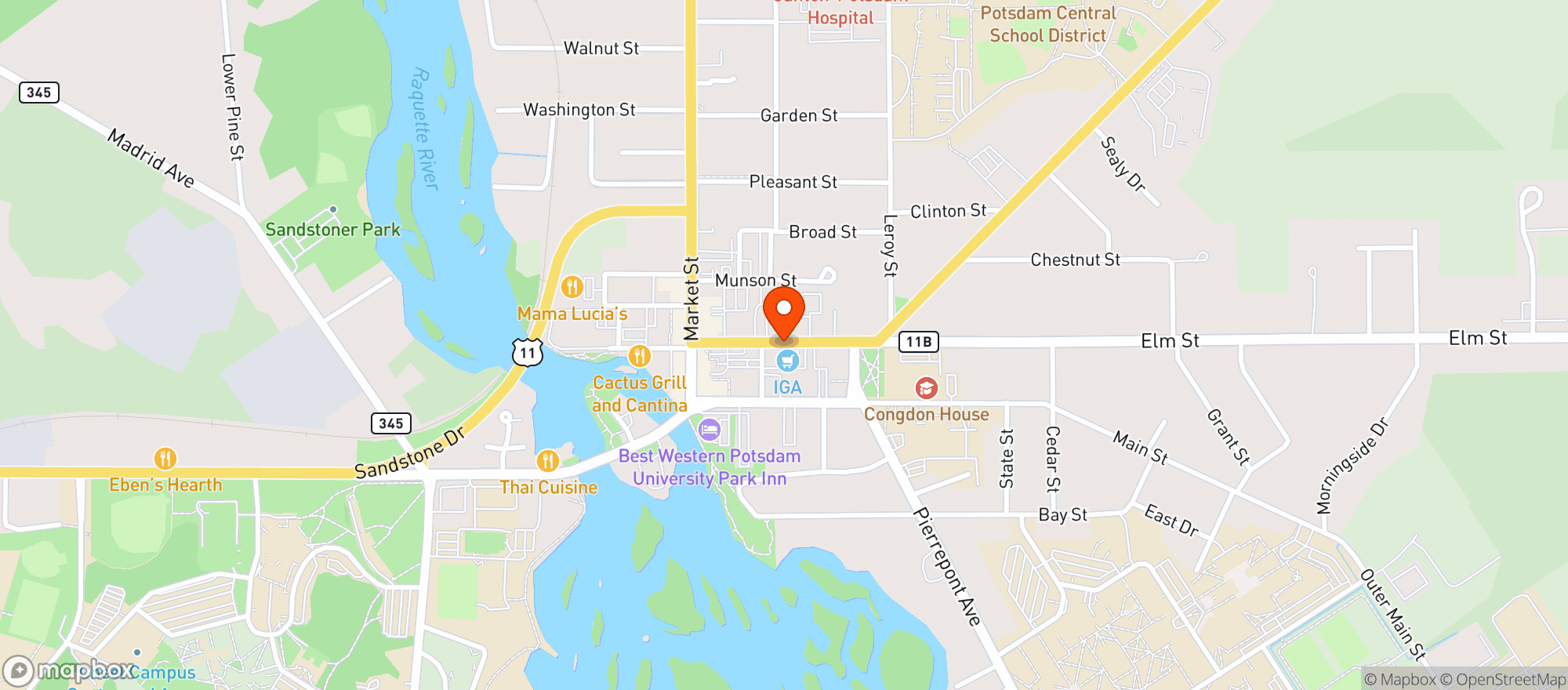 Map showing Potsdam Iga
