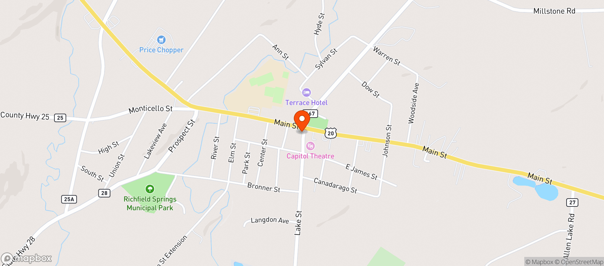 Map showing Parkview Liquors LLC